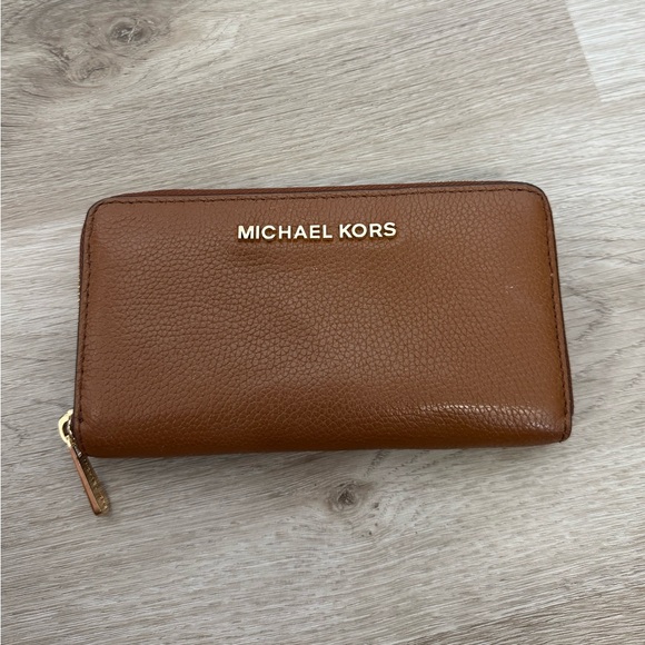 Michael Kors Handbags - Michael Kors Brown Leather Wallet
